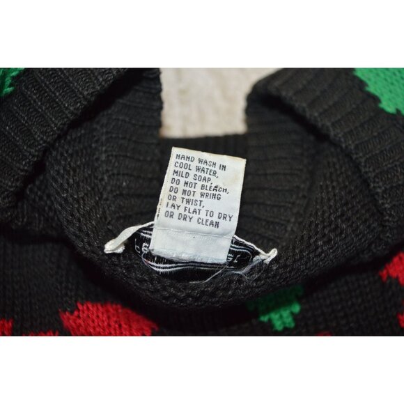 Vintage 90s Peddler Street Red Bow Holiday Crew Neck Sweater Women Size M Winter - Picture 5 of 10